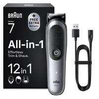 Braun Multigroom All-in-One Series 7 AIO7545 12 v 1 zastrihávač, sivý — netestované (bez nabíjačky) (stav: pozri 2. obrázok) 1