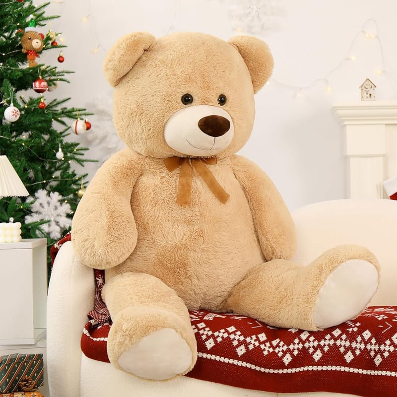 MorisMos Óriás Plüssmackó 130 cm - XXL Puha Barackszínű Teddy Maci, Ölelésre Tökéletes Ajándék Gyerekeknek, Lányoknak, Pároknak
