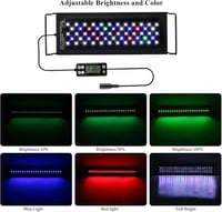 HORXFLIG 14W LED Akvárium Világítás - 30 cm Kihúzható Tartóval, Időzítővel és Állítható Fényerővel, 30-45 cm-es Édesvízi Akváriumokhoz 4