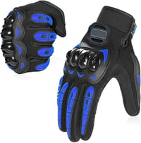 Kék-fekete XXL Motoros Kesztyű - Ütésálló, Lélegző, Unisex 1