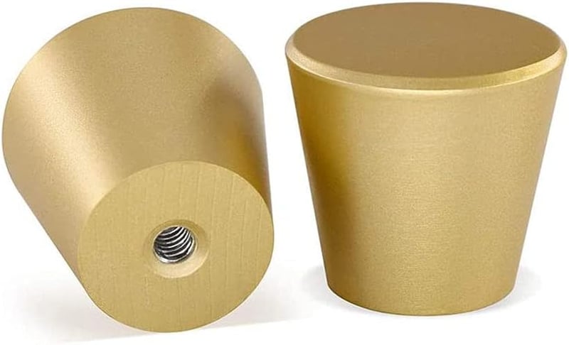 goldenwarm 10 db Arany Bútor Gomb - Alumínium Fiók Fogantyú Szekrényhez, Komódhoz, Vintage Kúp Alakú Dizájn, 25mm Átmérő