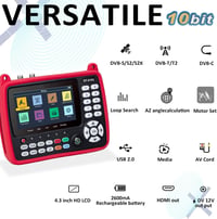 SZBOX ST-5155 Satfinder DVB-S2/S/T2/T/C Műholdkereső Készülék H.264/265/HEVC Képmegjelenítéssel, Unicable/Scr/Dcss Támogatással 4