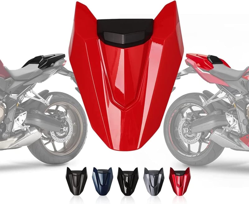 PSLER Hátsó Ülés Burkolat Honda CB650R CBR650R Motorokhoz - ABS Műanyag Karbon Hatású Üléstakaró 6 Színben (Világos Piros) - 2018-2023, Bright red