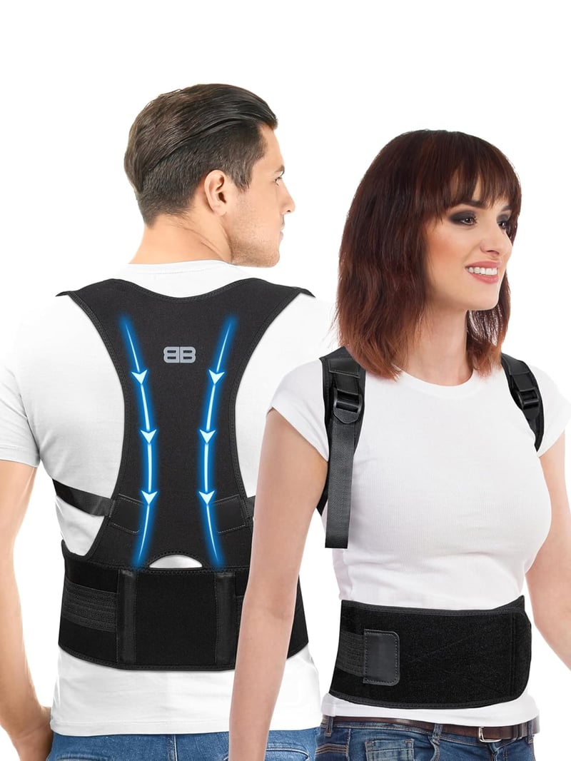 BACK BODYGUARD Testtartásjavító Heveder - Fekete, 1M