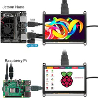 Raspberry Pi 5 hüvelykes érintőképernyős monitor - ELECROW 800x480 kijelző 8