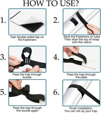 Poweka Medence Szolártakaró Rögzítő Készlet - 10 Univerzális Pánt, 10 Rögzítőlap és 10 Csat - Nylon Anyagból, 8-16 mm Takarókhoz 3
