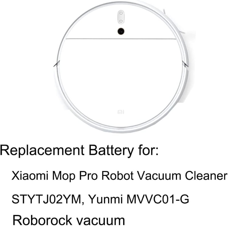 CITYORK 6200 mAh Li-Ion Akkumulátor Xiaomi Mop 2S/Pro/P Robotporszívókhoz - Csereakkumulátor STYTJ02YM/XMSTJQR2S Modellekhez, 1 Órás Gyorstö