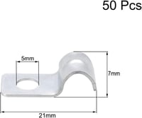 Zingué 50db Kerítésrögzítő Kapocs - 6mm Belső Átmérő, Horganyzott Acél 2