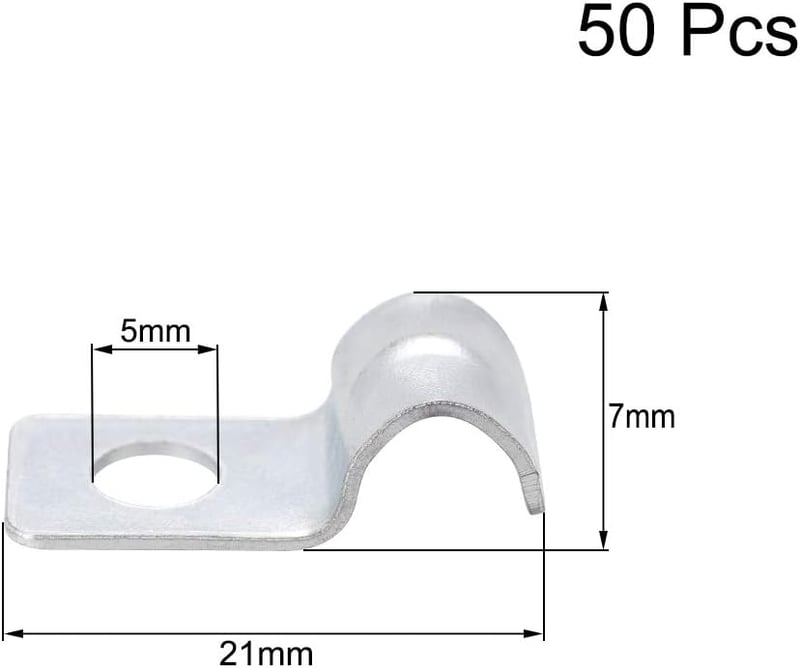 Zingué 50db Kerítésrögzítő Kapocs - 6mm Belső Átmérő, Horganyzott Acél