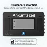 Parkwächter V2 Elektronikus Parkolótárcsa Autóhoz - Automatikus Digitális Parkolóóra Jóváhagyással - Elemmel Működő Fekete Parkolási Asszisz 5