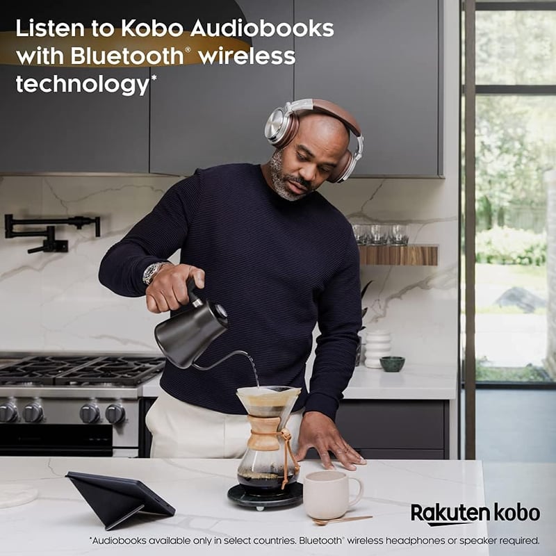 Kobo Sage E-könyv Olvasó - 8" HD Érintőkijelző, Vízálló, 32GB, Állítható Fényerő, Kék Fény Szűrő, Bluetooth, WiFi, E Ink Carta Technológia
