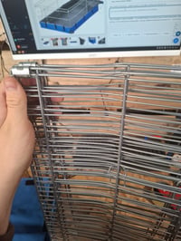 Cușcă pentru rozătoare Amazon Basics cu bază din pânză, albastru, 118x60x35 cm — bază îndoită în mai multe locuri (stare: vezi a 2-a fotografie) 4