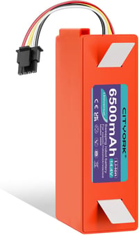 CITYORK Li-ion Pótakkumulátor Roborock S7 S6 S5 S50 Max/MaxV/Ultra és Xiaomi Robotporszívókhoz - 6500 mAh Nagykapacitású Akkumulátor Q5 Q7 M 1