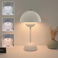 EXTRASTAR Gomba Alakú LED Asztali Lámpa - Érintésvezérelt, Tölthető, 3 Színhőmérsékletű Dekorációs Világítás Hálószobába, Nappaliba 1