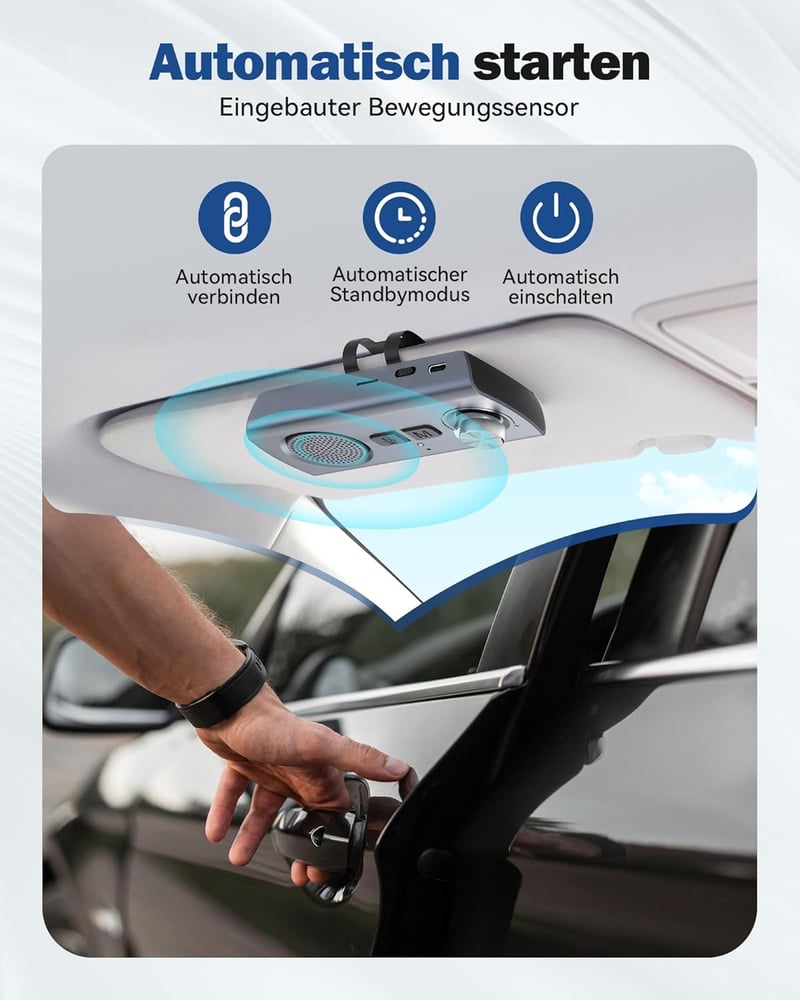 AGPTEK Bluetooth 5.3 Autós Kihangosító GPS-szel és Siri Támogatással