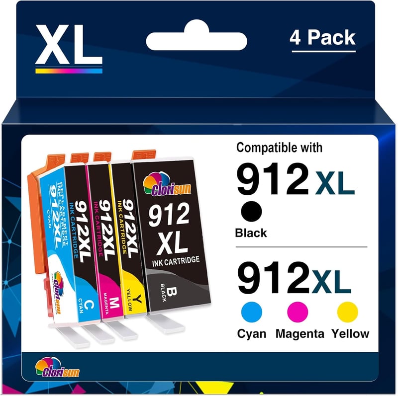 HP 912XL kompatibilis tintapatron szett OfficeJet Pro 8022/8024e/8025e nyomtatókhoz (5 szín, új chip)