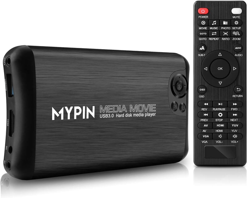 MYPIN Multimédia Lejátszó Box HDMI/AV/VGA - USB 3.0 Támogatással