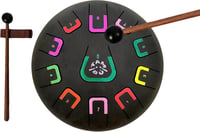 TAMBÚ 8 Colos Fekete Matt Acélnyelves Handpan Dob 11 Hanggal 3