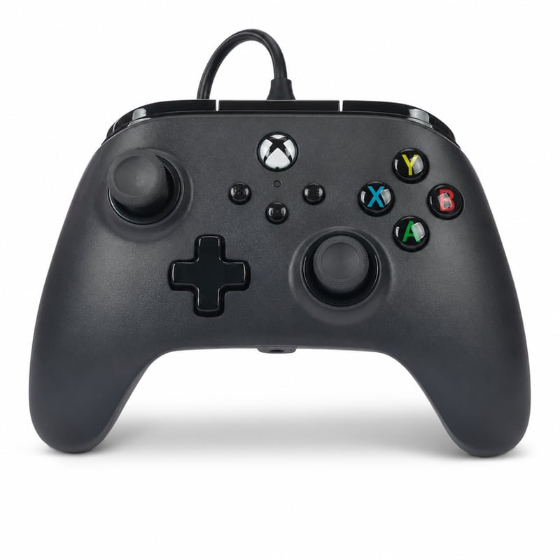 Drôtový ovládač PowerA kompatibilný s Xbox Series X|S a Xbox One, čierny — Ľavá páčka má drift (stav: pozri 2. obrázok)