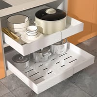 WIMEORS 2 db Szekrény Szervező Kiterjeszthető 32-53cm Konyhai Fiók Rendszer 1