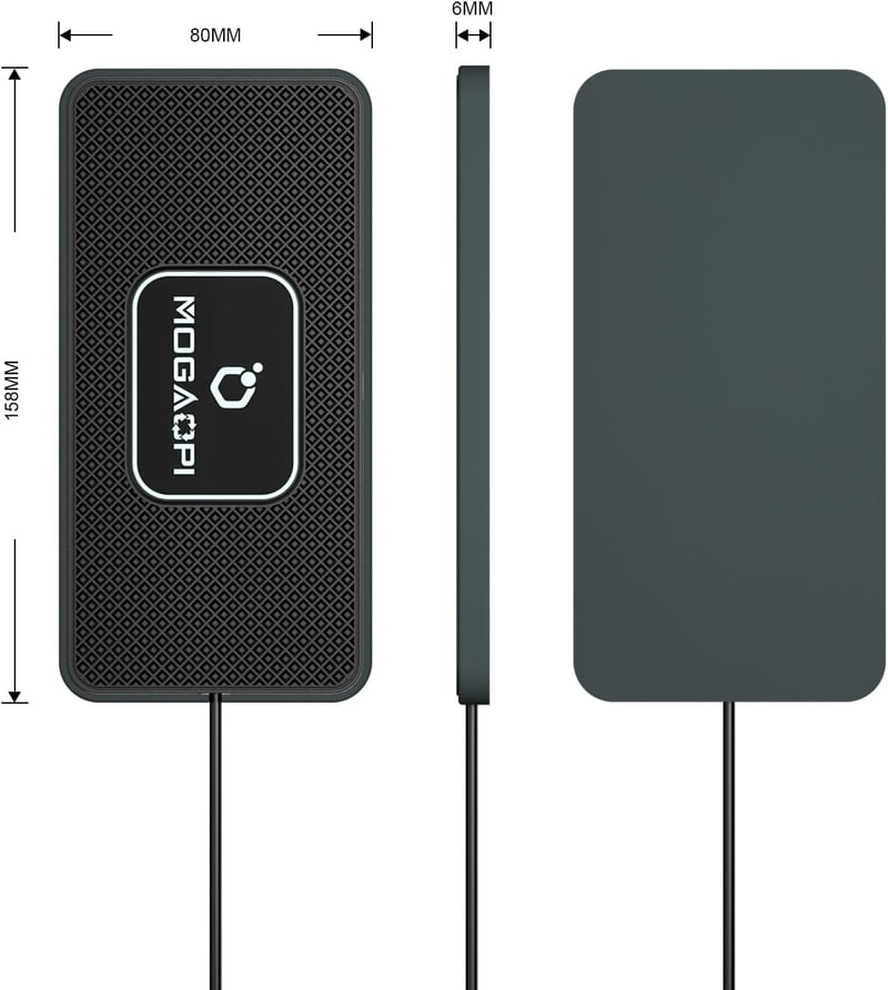 Használt PD20W Vezeték Nélküli Autós Gyorstöltő 15W USB-C
