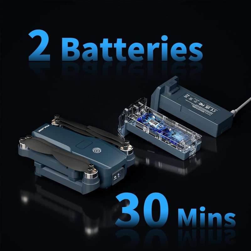 FAKJANK F415 Összecsukható Drón 4K HD Dupla Kamerával, 20 Perces Repülési Idővel, 5GHz WiFi, Kefe Nélküli Motor, 3D Flip Funkcióval Kezdőkne