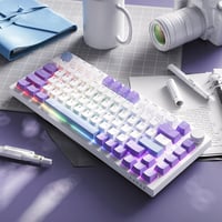 AJAZZ AK820 Mechanikus Gamer Billentyűzet, 82 Gombos, RGB Háttérvilágítás, Hot-Swap, PBT Keycaps, Hangerőszabályzó, Windows/MacOS/Linux Komp 7