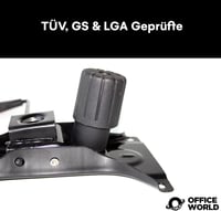 Placă de bază mecanică pentru scaun de birou OfficeWorld, placă metalică basculantă Tilt-B cu capacitate portantă de 200 kg, piesă de schimb scaun pivotant cu piston pe gaz reglabil Topstar, Ikea Ko 6