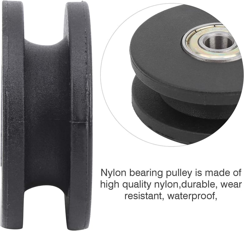 Fitnesz géphez való 50 mm-es nylon csapágyas görgő, 10 db-os szett