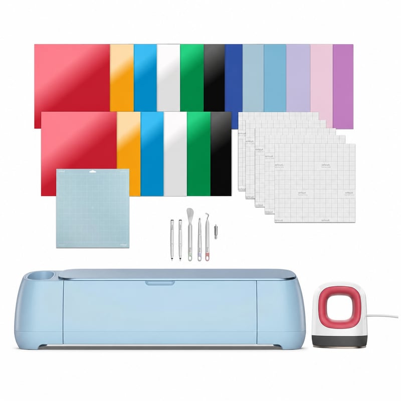 Rezací stroj Cricut Maker 4 Essentials Plus Bundle 2025 – Neúplný, výstavný kus (chýbajú niektoré prvky)