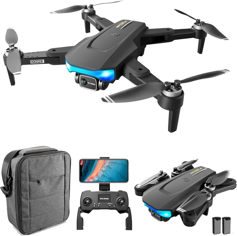 Goolsky LS-38 GPS Drón 6K Kamerával - 5G Wifi, Kefenélküli Motor, Stabilizált Gimbal, FPV Quadcopter, Intelligens Követés, 2 Akkumulátor, Há