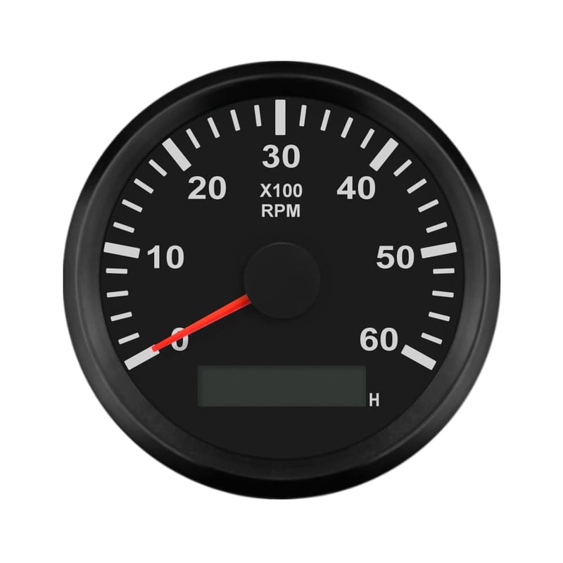 ELING Fordulatszámmérő 6000-ig Autóhoz, Teherautóhoz, Hajóhoz - 85mm-es Háttérvilágítással