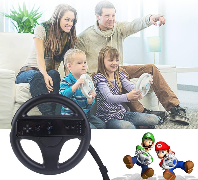 Mario Kart Wii kormánykerék szett 2db, Wii és Wii U kompatibilis - Bontott