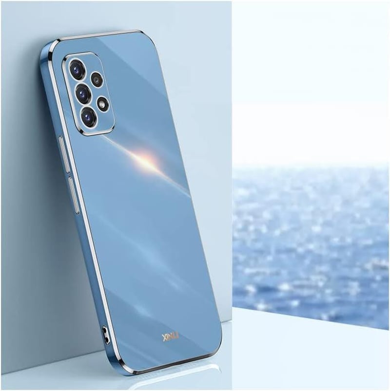 Samsung Galaxy A23 Vékony Kék Telefonház Arany Szegéllyel Nőknek