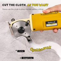 CGOLDENWALL YJ-70 Ipari Elektromos Szövetvágó | 70mm Penge | 25mm Vágásmélység | Textil, Bőr, Papír 2