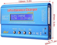 DEWIN B6 80W LCD kijelzős LiPo akkumulátor töltő és balancer, többféle akkutípushoz 2