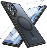 Samsung Galaxy S24 Ultra MagSafe mágneses tok - BESINPO ütésálló, vékony védőtok üvegfóliával (fekete) 1