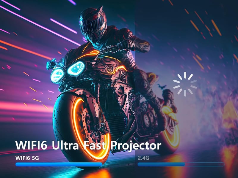 Magcubic HY320 Hordozható Projektor 4K Natív 1080P 10000 Lumen WiFi 6 Bluetooth 5.0 180° Forgatható Automatikus Keystone Android 11.0 Fekete