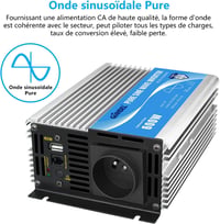 Giandel 600W színuszos inverter 12V-220V, USB és távirányító 3