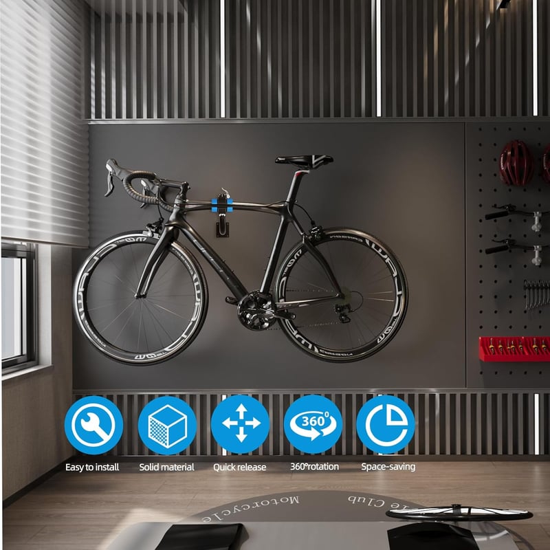 Urban Deco Kerékpár Szerelőállvány - Falra Szerelhető Bicikli Tartó, Munkapadra Rögzíthető Szerviz Állvány Országúti és MTB Kerékpárokhoz, F