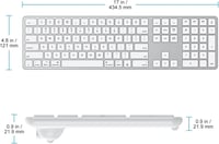 OMOTON Bluetooth Billentyűzet Numerikus Résszel, Újratölthető Vezeték Nélküli Klaviatúra MacBook Pro/Air, iMac, Mac mini/Pro és PC Eszközökh 8