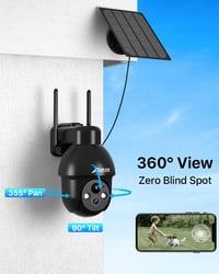 ANRAN Q3 Pro 2K HD Kültéri WiFi Biztonsági Kamera - Napelemes, Vezeték Nélküli, Spotlámpával, AI Mozgásérzékelővel, Alexa Kompatibilis, Szín 2