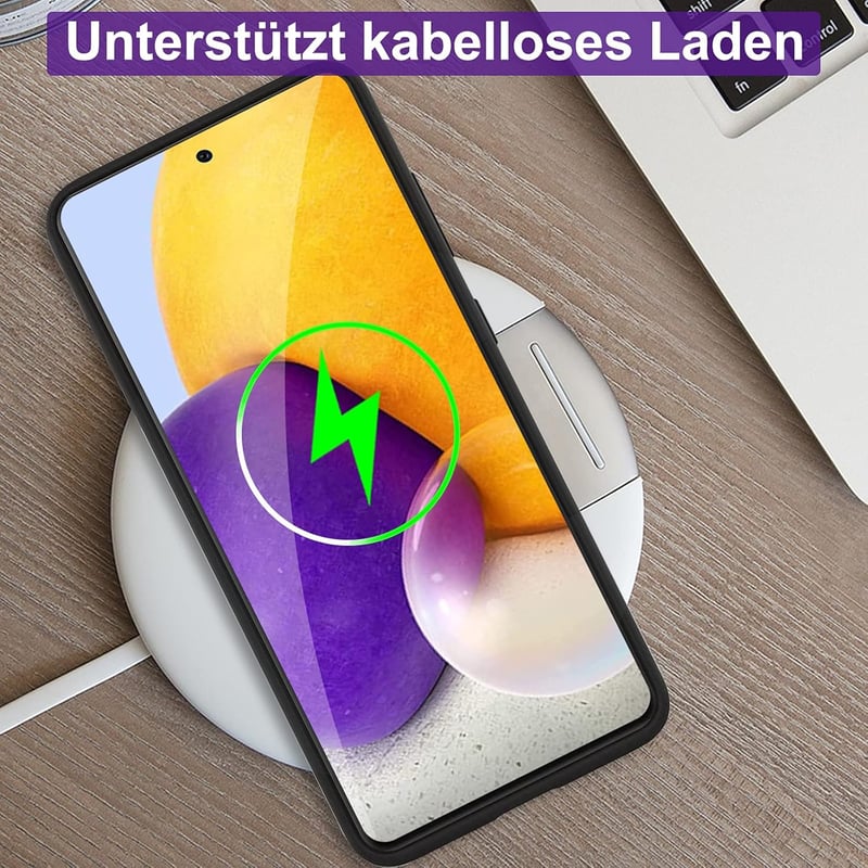 Samsung Galaxy A72 Fekete Cseppálló Szilikon Védőtok - Ultravékony TPU