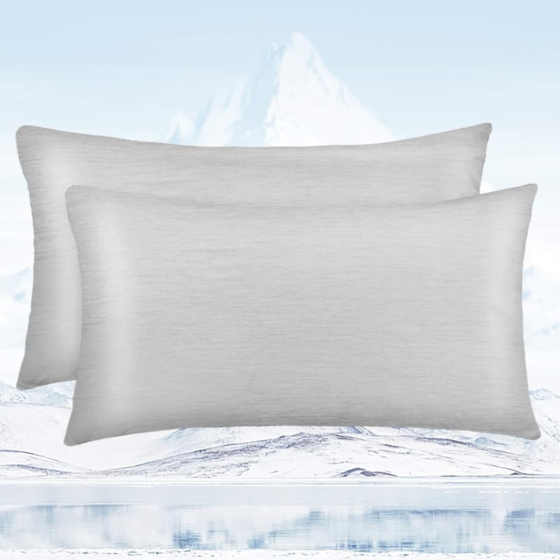 Avoalre Arc-Chill 3.0 Hűsítő Párnahuzat Szett - 2 db 40x80 cm, Q-Max 0.4 Hűtőszálas, Rejtett Cipzáras, Nyári Párnahuzat Izzadás Ellen