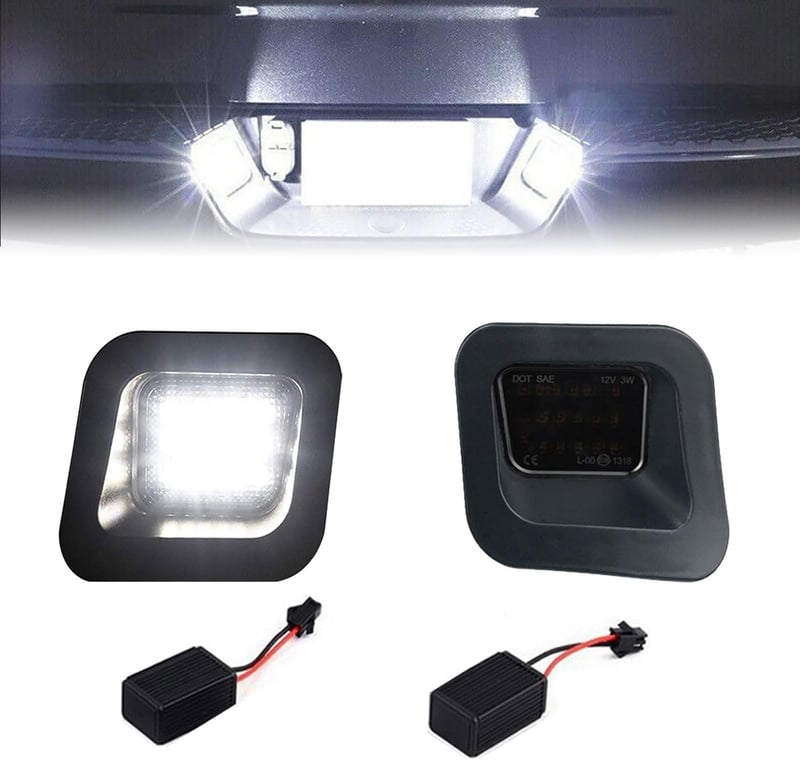 Dodge Ram LED rendszámtábla-világítás, füstüveg, 6500K, 2db