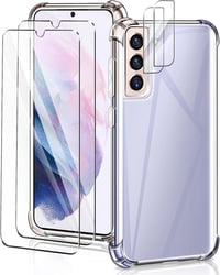 Samsung Galaxy S21 FE 5G átlátszó védőtok üvegfóliával 1