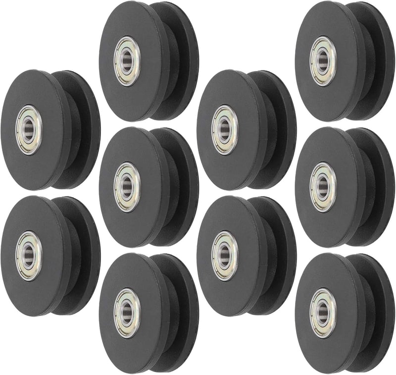 Fitnesz géphez való 50 mm-es nylon csapágyas görgő, 10 db-os szett
