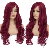 Colorfulpanda Hosszú Göndör Vörös Paróka - 80 cm Hőálló Szintetikus Műhaj Nőknek, Cosplay, Halloween, Jelmez Partikhoz 2