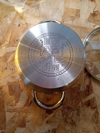Cratiță din oțel inoxidabil Florina Oliver cu capac din sticlă, 14 cm, 1,3 L, pentru plită cu inducție, gaz, electrică și ceramică, cu gradație interioară 4