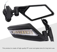 GOOFIT Univerzális Motoros Visszapillantó Tükör - 180° Panoráma Látószög, Szélvédőre Szerelhető, Fekete Ovális Kialakítás Robogókhoz, ATV-he 3